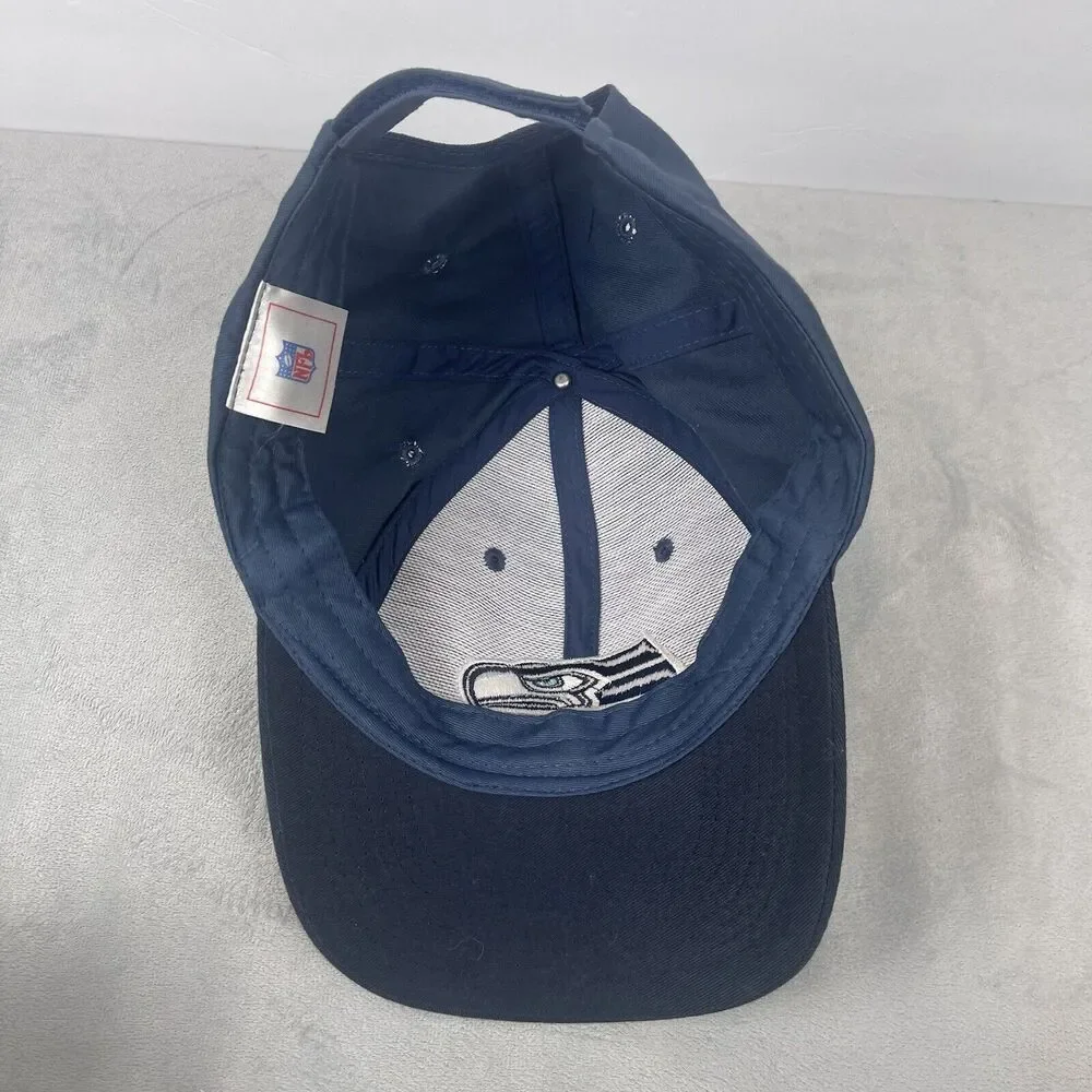 Seattle Seahawks Hat Cap Fitted Mens Blue NFL Football Sports‎ Fan